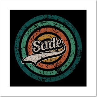 Sade // Retro Circle Crack Vintage Posters and Art